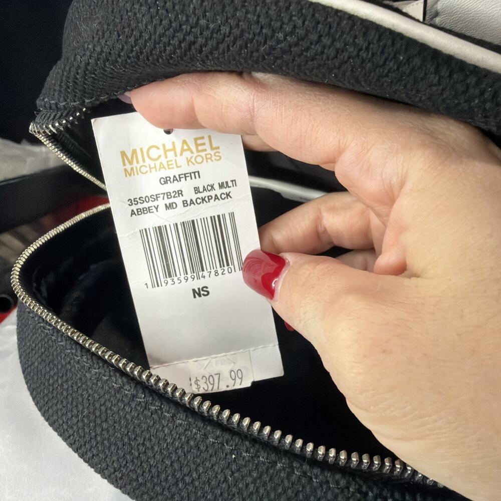 Michael Kors Small Black Backpack Brand New - Picture 7 of 11
